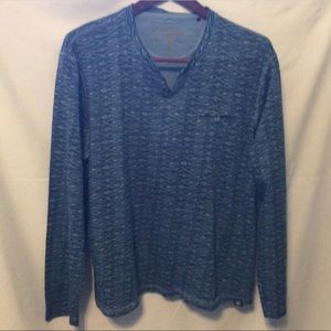 Copper & Oak Blue 3 Button Long Sleeve Henley Size 2XL